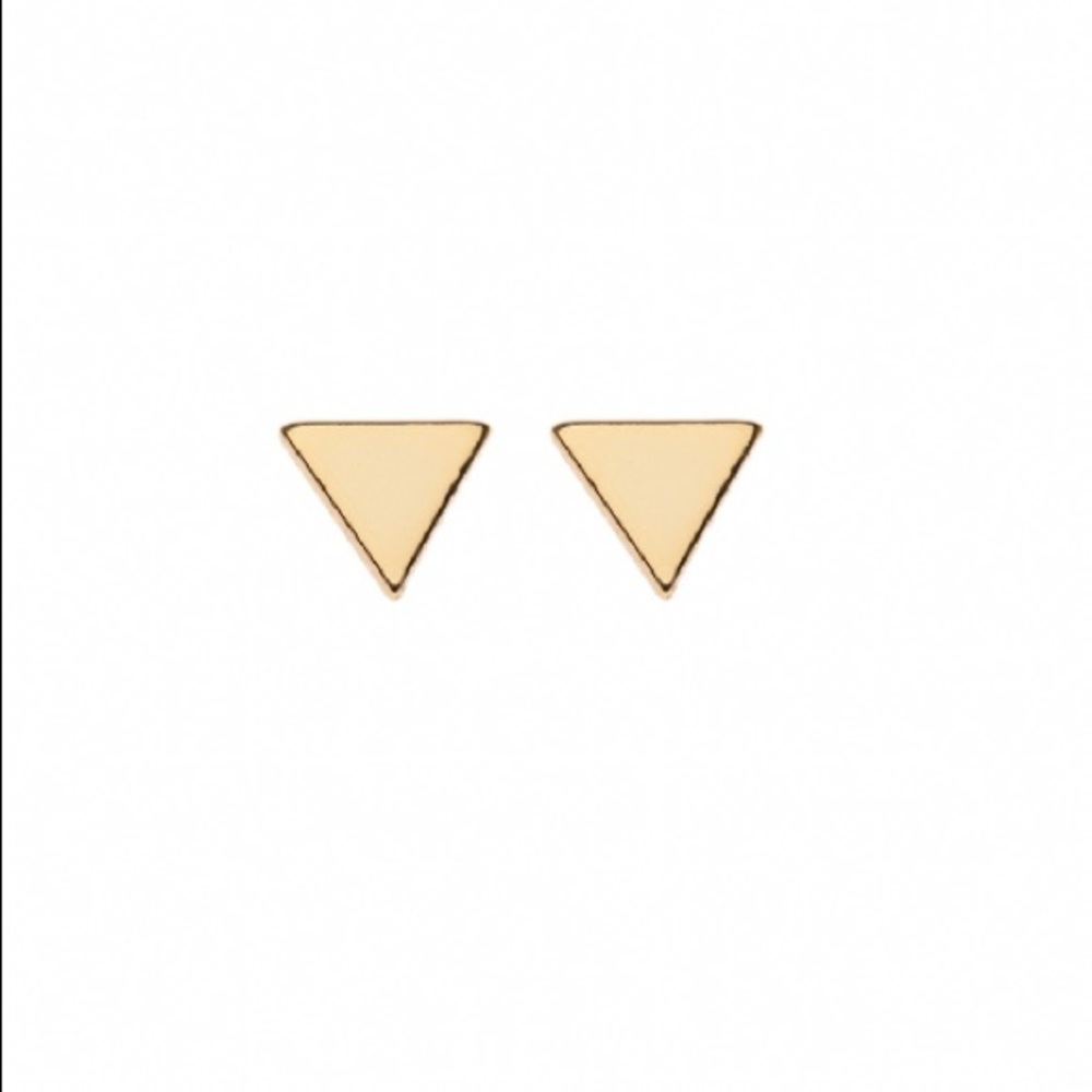 🦋 5/$25 - Gold Plated Triangle Stud Earrings by Orelia London for ASOS